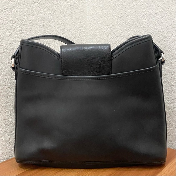 Vintage BRIGHTON Black Snakeskin Leather Adjustable Strap Shoulder Bag - Picture 12 of 16